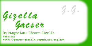 gizella gacser business card