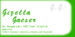 gizella gacser business card